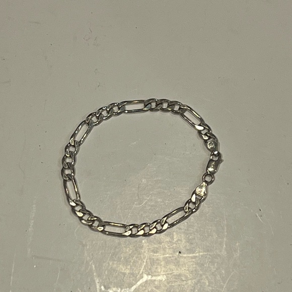 Other - Sterling link silver chain bracelet figaro